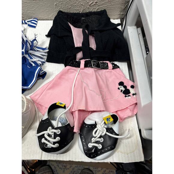 Build a bear BAB Clothing Lot Cheerleader Poodle Skirt Saddle Shoe Leather Skirt - Picture 4 of 4